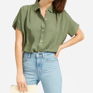 Everlane Square Shirt in Green- Size 0